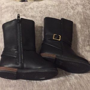 Gymboree Baby Girl Black Boots Size 5 CUTE!!!